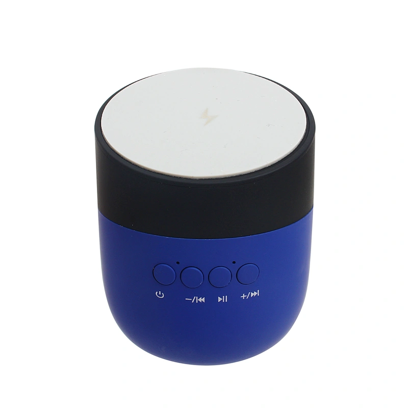Portable Mini Round Table Phone Stand Wireless Charger Speaker With Bluetooth Function