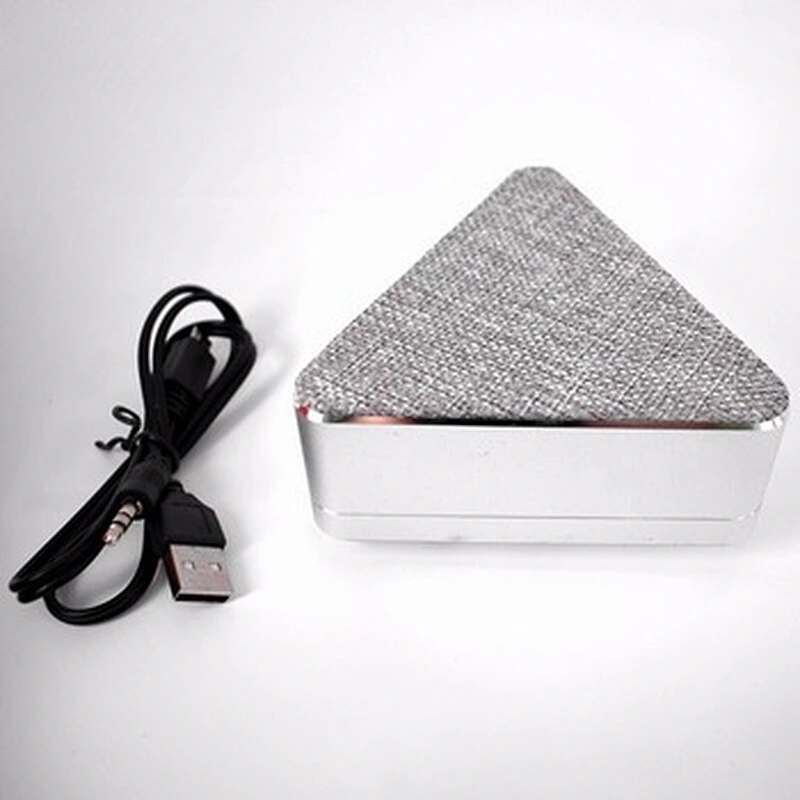 Promotional Triangle Shape Fabric Grill Cloth Wireless Speaker