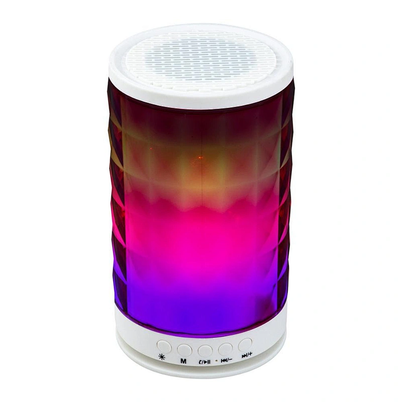 Led Color Changing atmosphere home theater wireless cylindrical bluetooth round diamond Speaker with light
