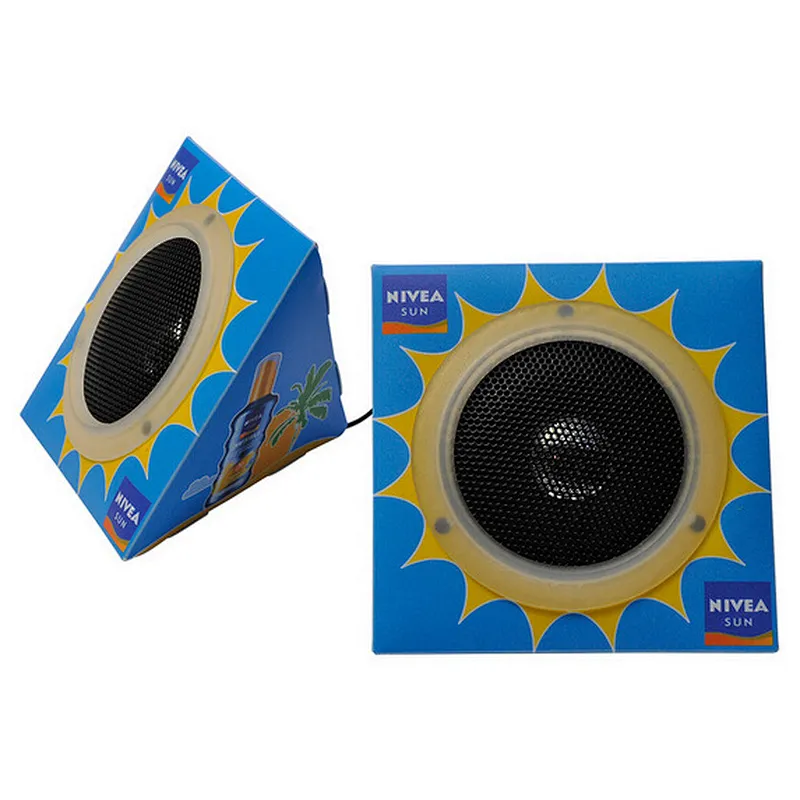 promotion gift cell phone computer tws paper Cardboard box wired DIY speaker