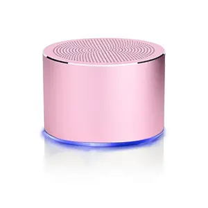 Super Bass Round Metal Wireless Bluetooth 3W Led Speaker