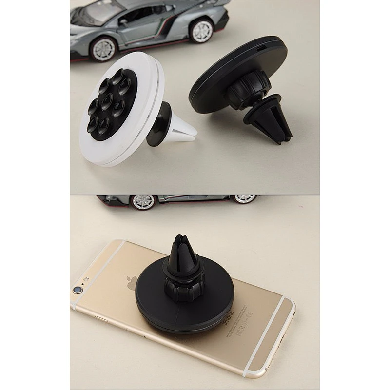 new type phone holder power bank sucked for all mobile phone powerbank Qi Round Wireless Charger with suction cups