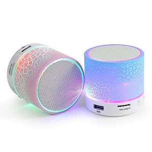 colorful light wireless round mini led speaker