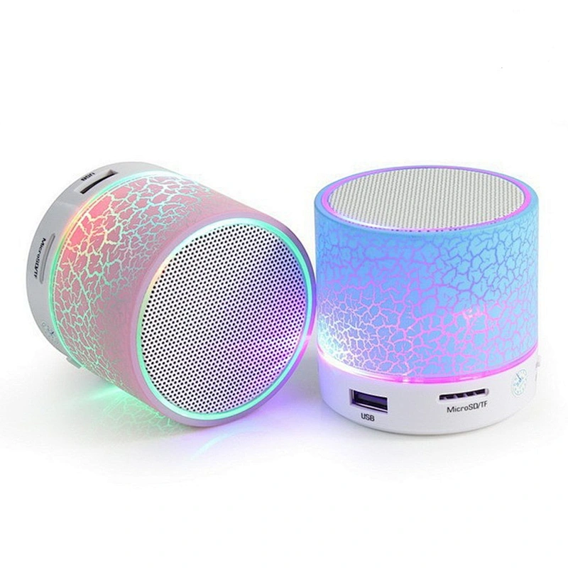 colorful light wireless round mini led speaker