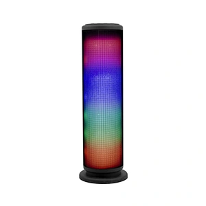 cheap wholesale 6w stereo cylinder RGB flashlight led wireless speaker