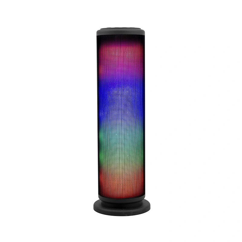 cheap wholesale 6w stereo cylinder RGB flashlight led wireless speaker