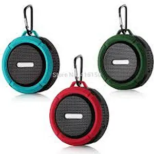 C6 Portable Keychain Stereo Mini Round Waterproof Bluetooth Speaker