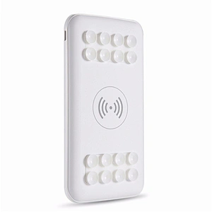 Suction Cup Dual USB Outputs Wireless Charger Power Bank
