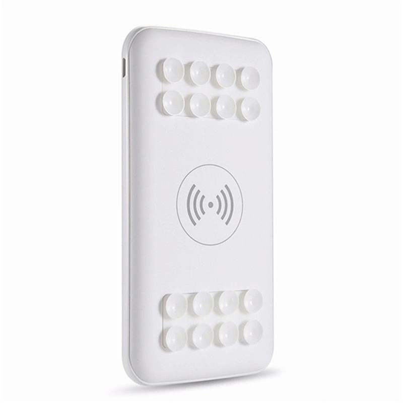 Suction Cup Dual USB Outputs Wireless Charger Power Bank