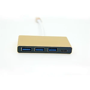 Multiple Portable 3-Port USB 3.0 HUB Charging Port Aluminum Type C