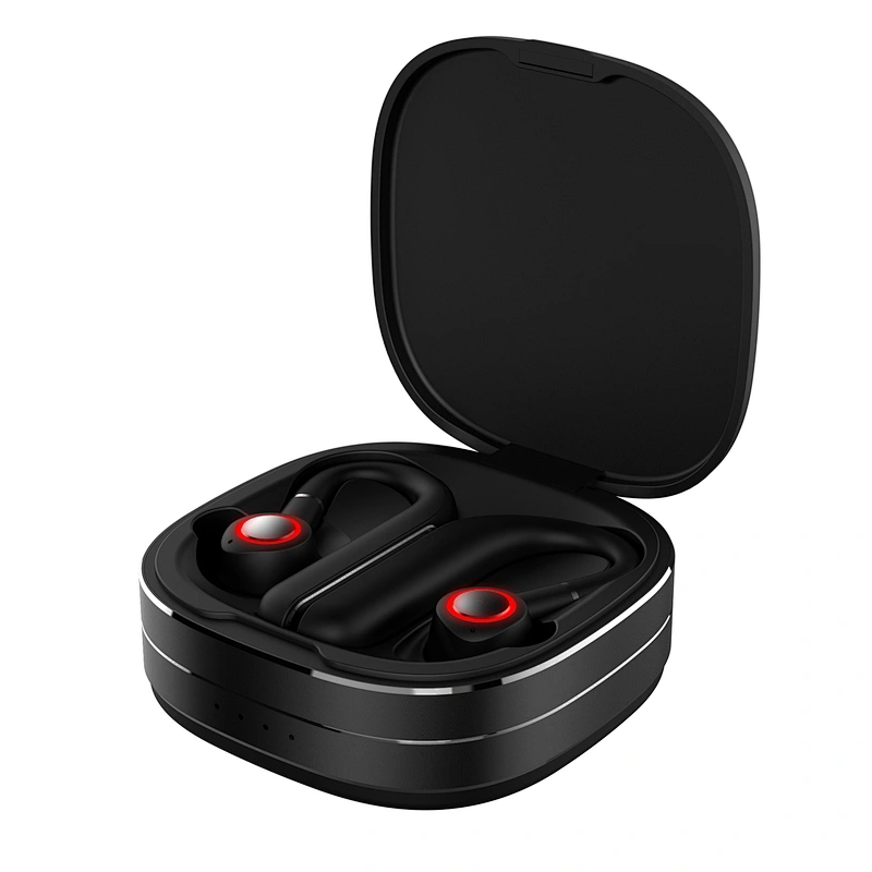 High Quality Round Charging Case Sport Waterproof Bluetooth Earhook Headset