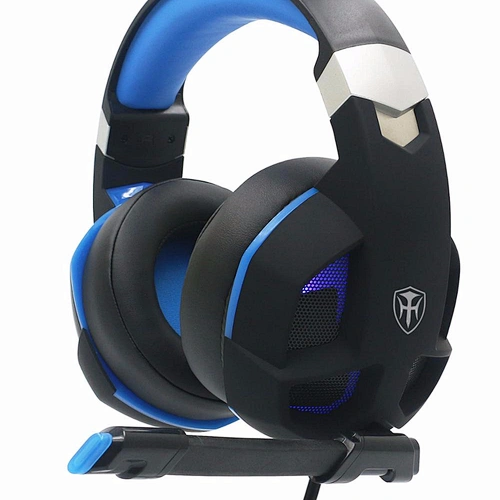 gaming led light computer earphones over ear wired earphones with mic