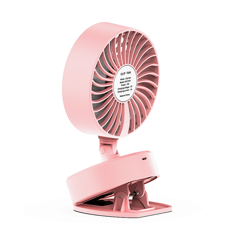 360 degree Rotation USB Rechargeable mini desktop clip fan
