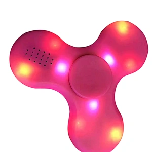 Stress Reducer Tri Hand Toys Wireless Speaker Spinner with LED Light