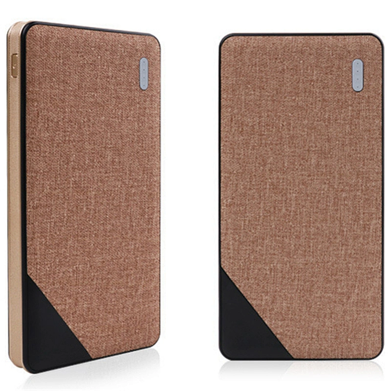 5W Fast Charge 8000mah Fabric Cover Wireless Charger Power Bank