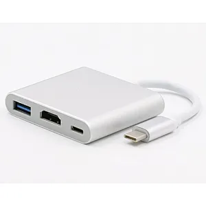 3.1 Aluminium Alloy OEM HDMI Type C USB HUB Adapter