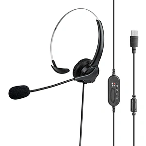 call center custom service noise cancelling microphone business headset usb computer headphone