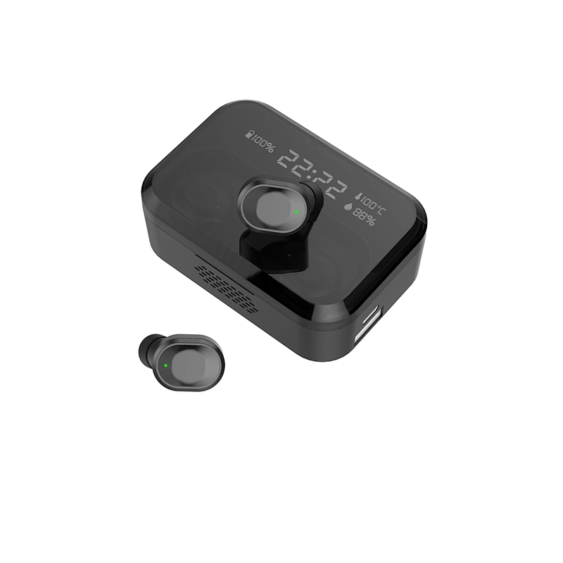 Hot selling TWS Earphone Earbuds With Temperature Test Function LCD Display