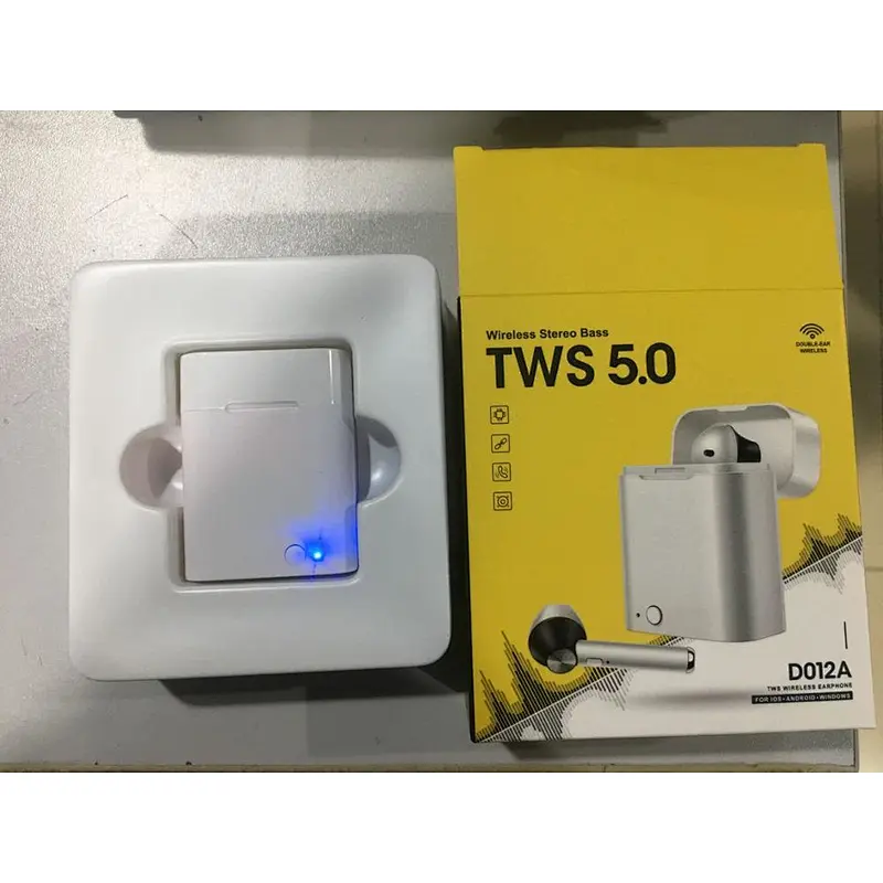 Promotion Gifts Free Sample Portable TWS True Wireless Mini Magnetic Flip Blue Tooth Earbuds Headphones