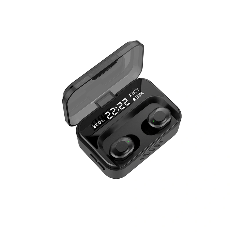 Hot selling TWS Earphone Earbuds With Temperature Test Function LCD Display