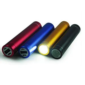 1200mah Metal Aluminum Mini LED Torch Light Power Bank