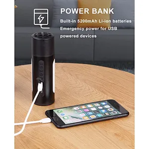 Audiophile Powerbank Speaker Torch Light Water Resistant Stereo Outdoor Wireless Bluetooth Speaker