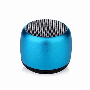 coin size aluminum bluetooth remote shutter speaker promotion mini speakers