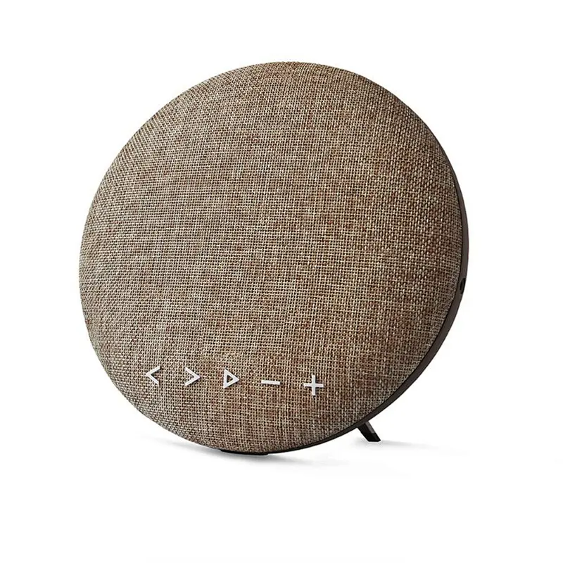 With Holder Round 3W Mini Wireless BT Fabric Cloth Speaker