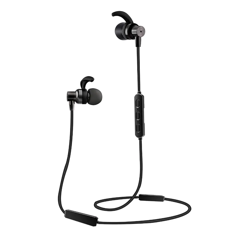 New Magnetic Control Metal Neckband Wireless Earphone