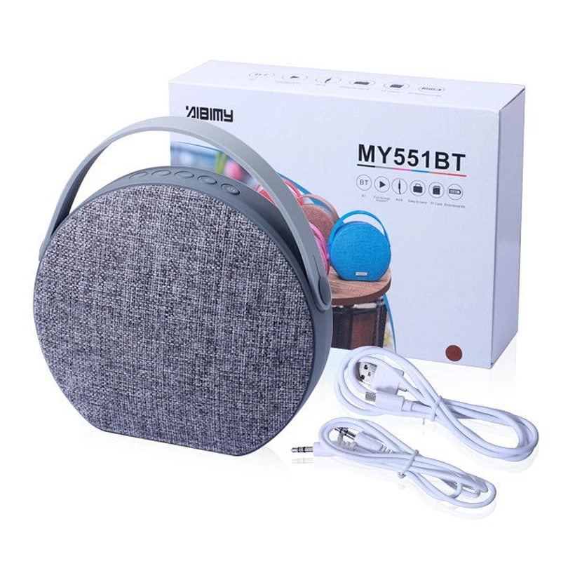 cheap promotion gift oem priviate label wireless mini fabric printed speaker