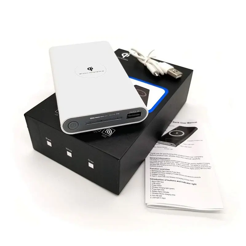 Mobile Phone Wireless Charger Power Bank 10000 mAh