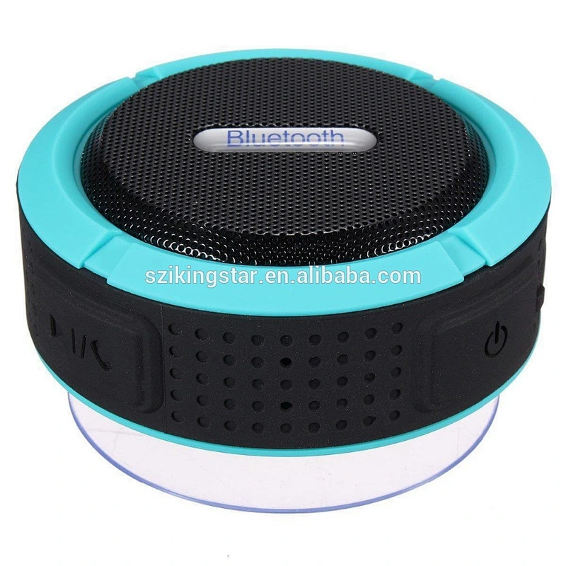 C6 music player with keychain round water resistant IPx4 wireless waterproof subwoofer speaker