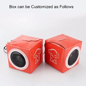 Wholesale Hot selling cheapest promotion 3.5 mm Jack Recycle Printing cartoon paper mini Foldable Square Cardboard speaker