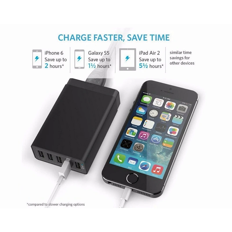date hub mini super speed 5 port usb wall charger