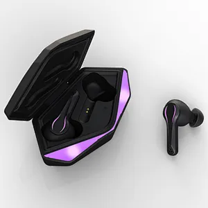 Portable Low Latency tws True Wireless Bluetooth Earphone Led Light Game Headphone Earbuds For PS 4