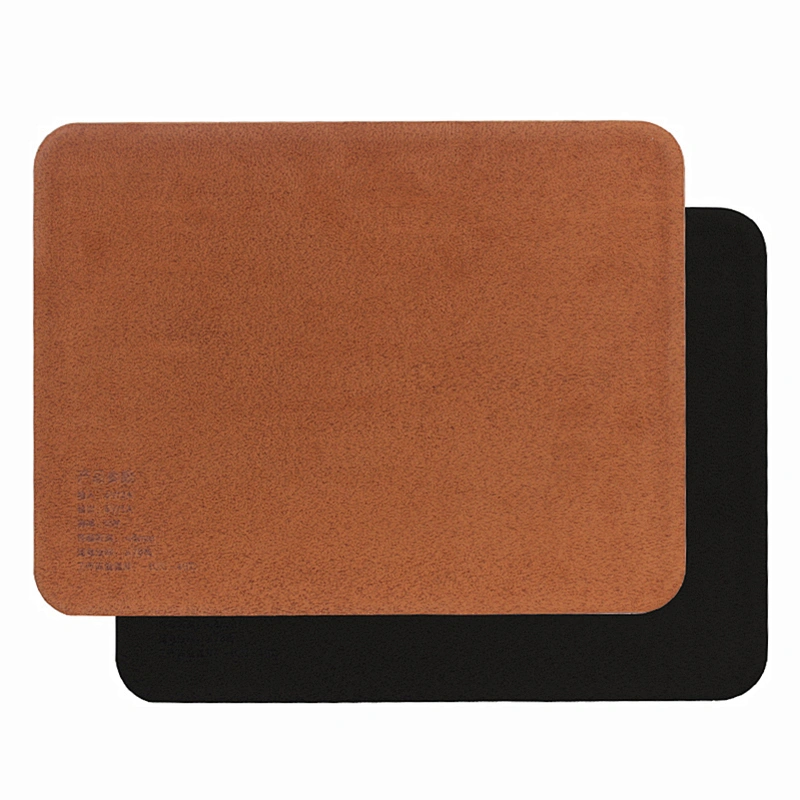 ultra thin mini portable qi fast charger pu leather wireless charging mouse pad