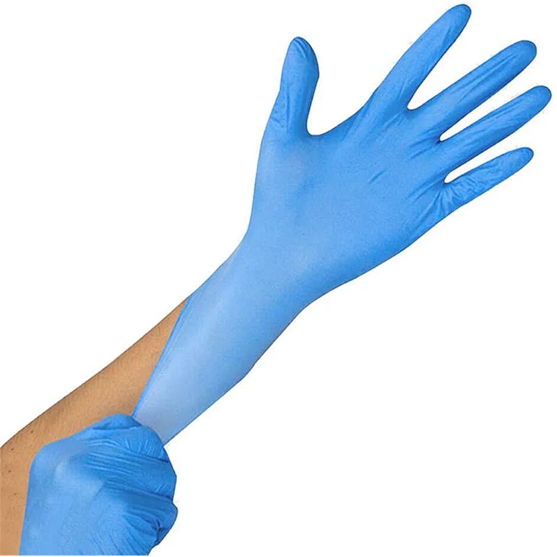 50 Pairs Comfortable Disposable Mechanic Nitrile Gloves Exam Gloves Protective Gloves