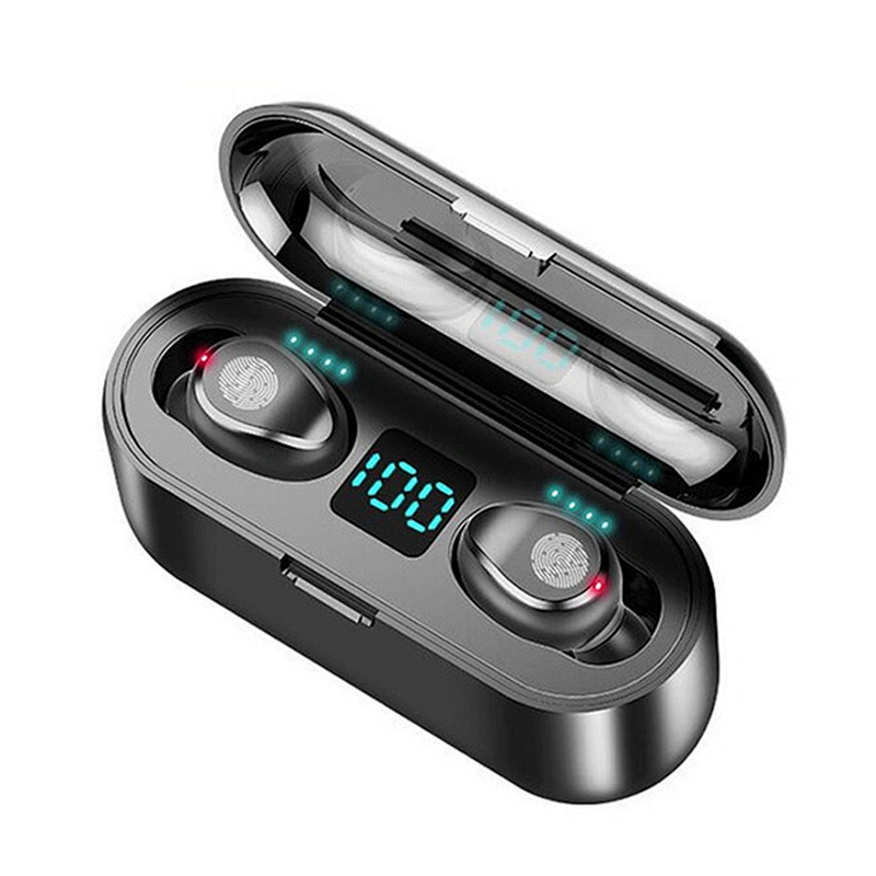 F9 Wireless Earphone Headphone BT 5.0 TWS Mini In-ear Earbuds Sports Gaming LED Power Display Headset