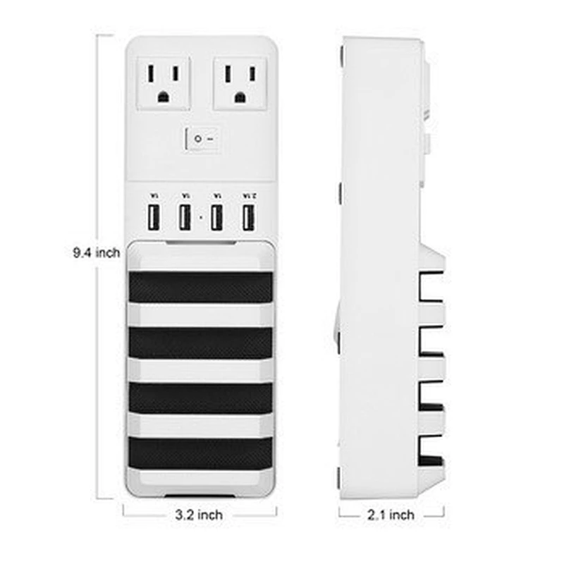 OEM Type C Portable Mobile Phone 2 Outlet Fast Charging 4 USB Socket Power Strip