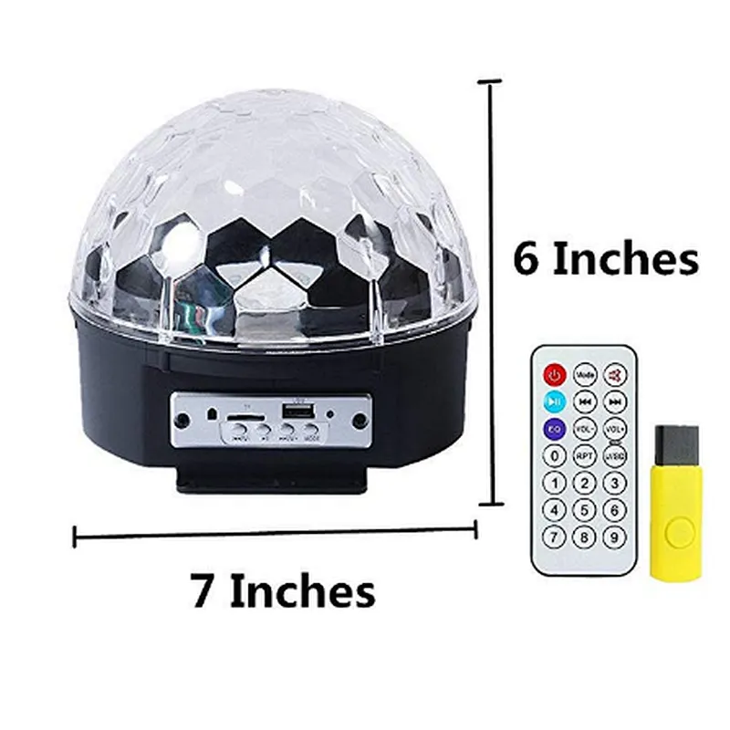 DJ stage stereo sound portable crystal disco ball light wireless blue tooth speaker