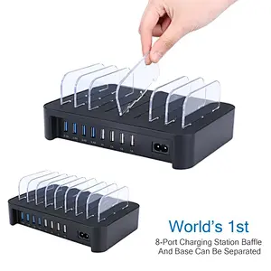 Desktop 8 Ports Multi USB Charging Station For Mobile Phones