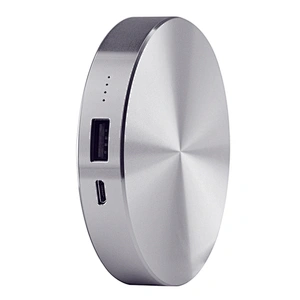 Custom Logo Portable Round Aluminium 6000mah Power Bank