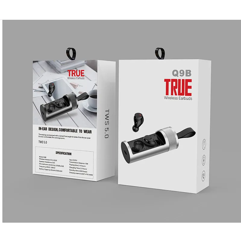 True Wireless Earbuds with Rotating Cover Mini TWS BT 5.0 Earpieces with Charging Case Stereo Sound Wireless Headphone