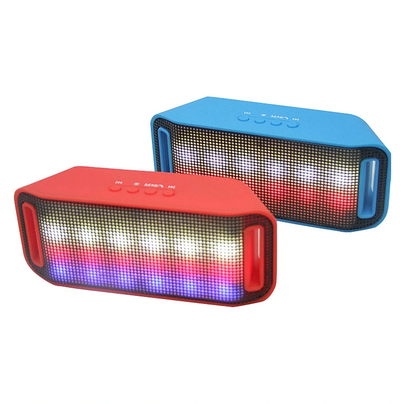 portable home theater karaoke mini waterproof wireless outdoor woofer colorful flashing light led speaker