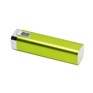 2600MAH Custom Phone Charger Aluminum LCD Lipstick Small Powerbank