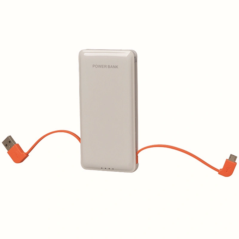 5000mah Super Slim built-in cable battery charger power bank