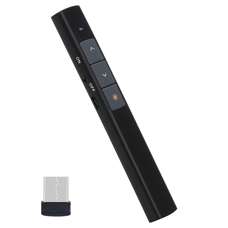Rechargeable Trending Sales Presenter Teaching Keynote PPT Presentation Remote USB Wireless Pointer Pen Red Laser Pointer
