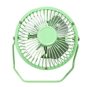 Promotional Gifts 4 Inch Stand Silent Desk Rechargeable 360 Degree Rotating Mini Metal Table LED USB Fan