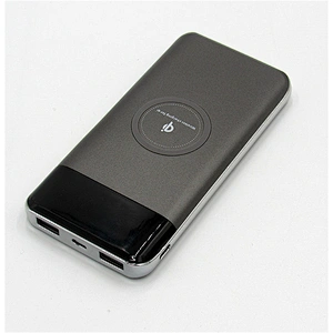 For Mobile Phone 8000mAh square qi digital LED display Wireless Charger Battery Power Banks