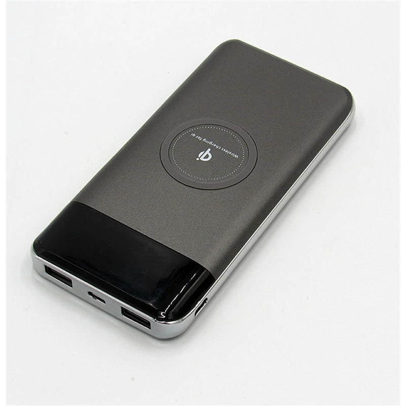 For Mobile Phone 8000mAh square qi digital LED display Wireless Charger Battery Power Banks